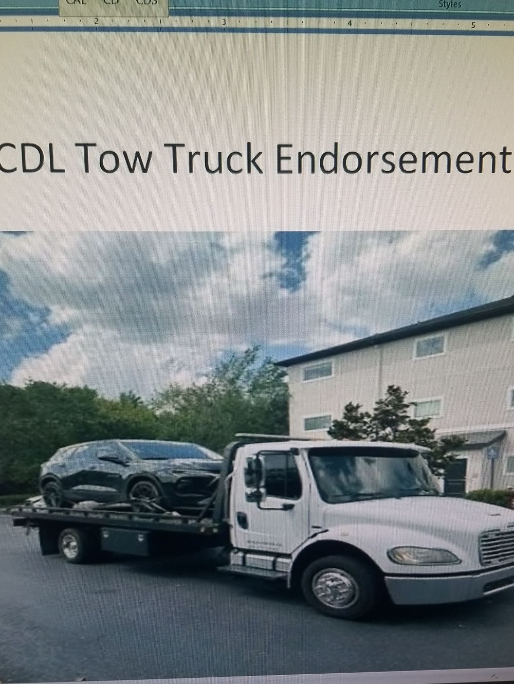CDL Tow Truck Endorsement Study Guide